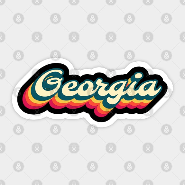 Retro Vintage Sunset Georgia Sticker by Inspire Enclave